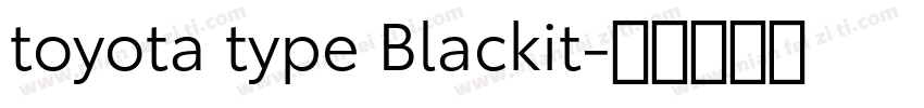 toyota type Blackit字体转换